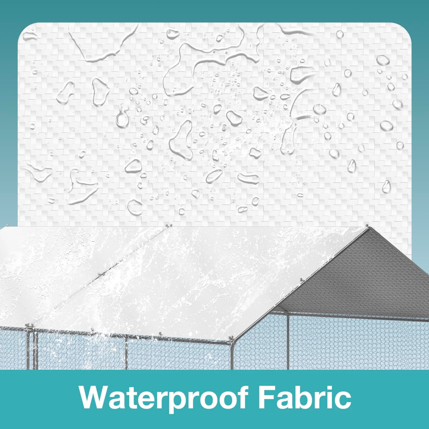 Chicken Coop Cover Waterproof, 11.5 * 6.5 FT Chicken Run Tarp with Ball Bungees Cords, UV Shade Cloth for Yard Large Chicken Coop, Walk-in Chicken Run Pen, Duck Coop Tarp Replacement (2 Pack,White)