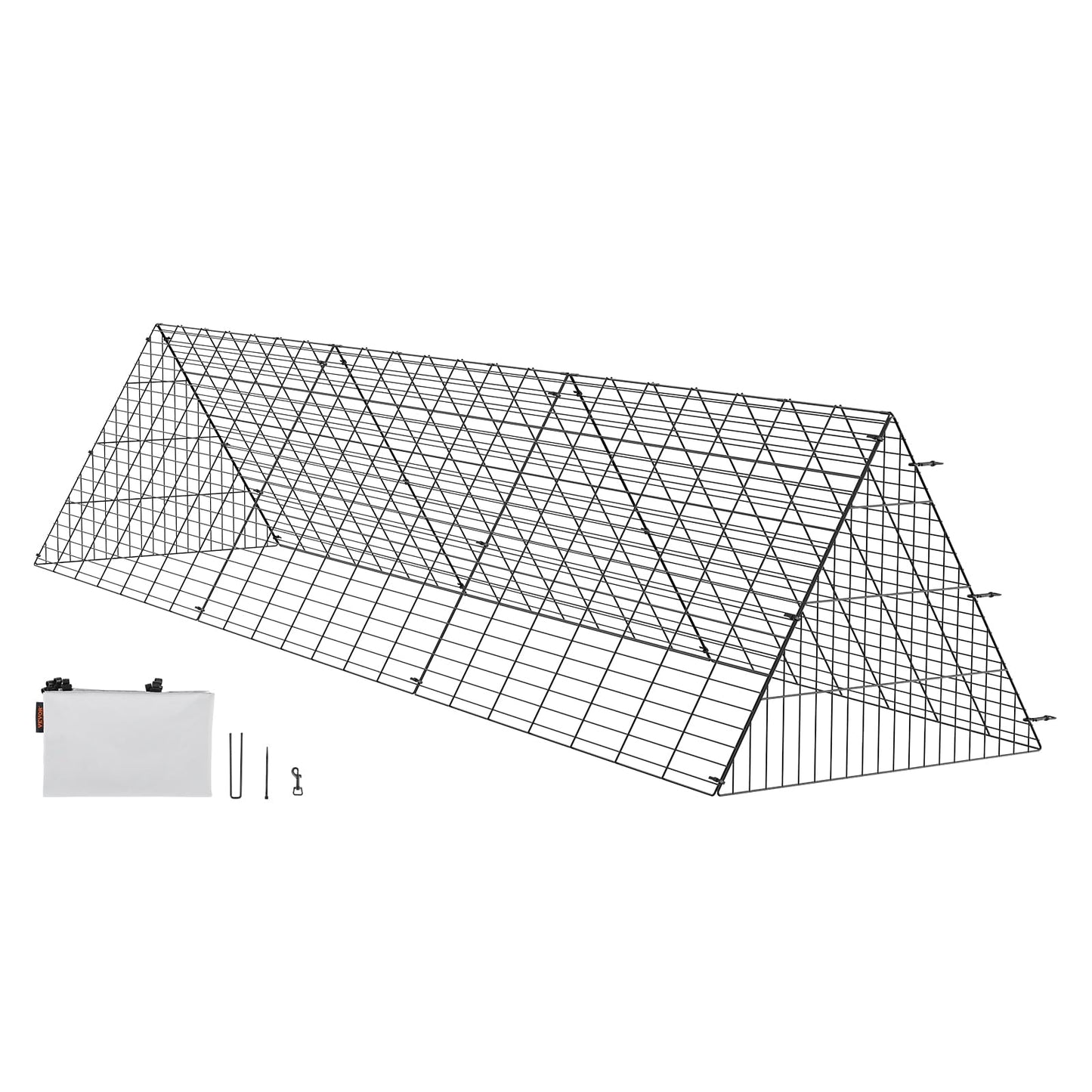VEVOR Chicken Tunnels for Yard, 118.1 x 28 x 24.2 inch (LxWxH) Portable Chicken Tunnels for Outside Easy Installation, Coop Run Suitable for Ducks, Rabbits