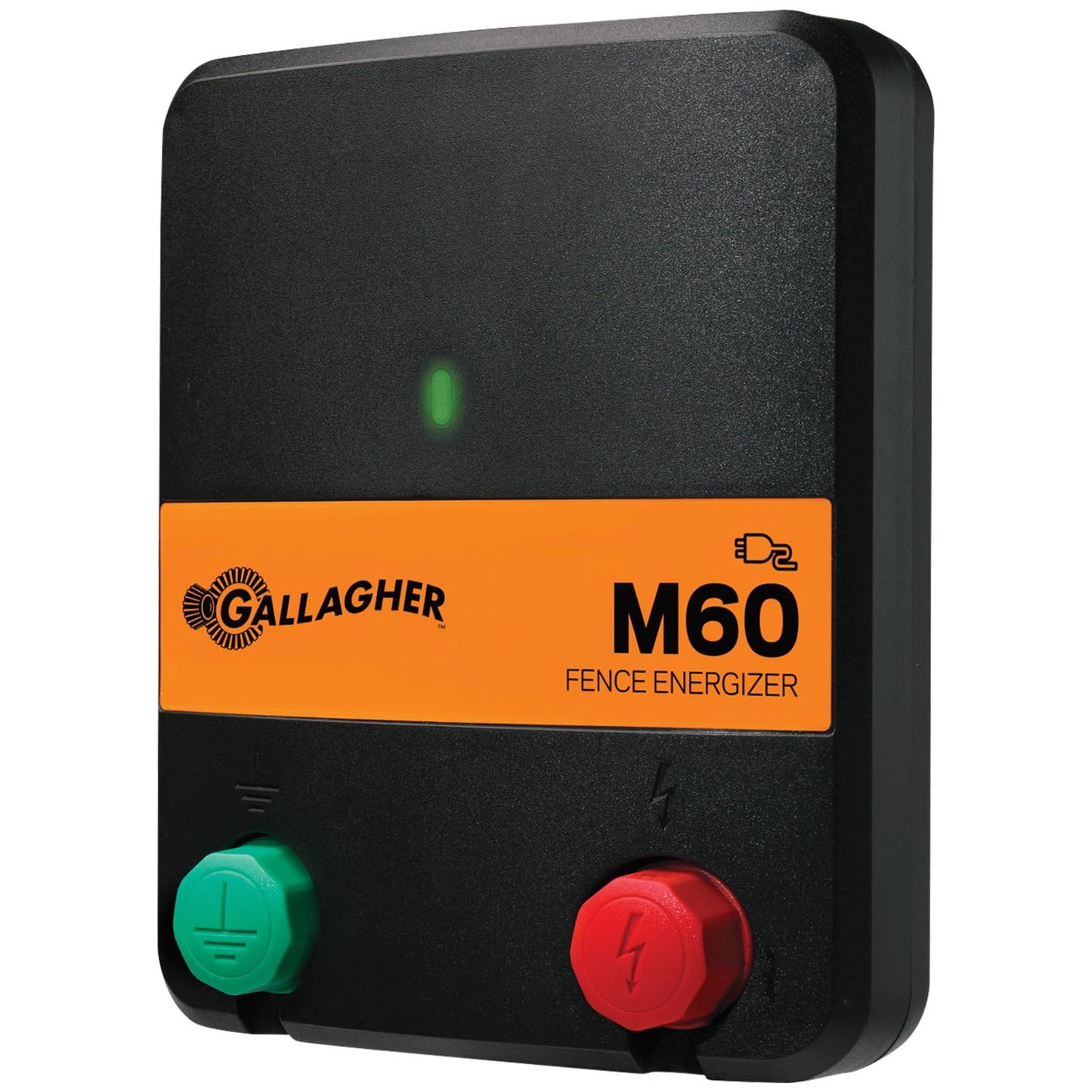 Gallagher M60 Electric Fence Charger | 110V Plug-in Energizer for Up to 20 Acres or 5 Miles | Low-Impedance Fencer for Livestock, Poultry, and Gardens | Compact & Reliable Power Source