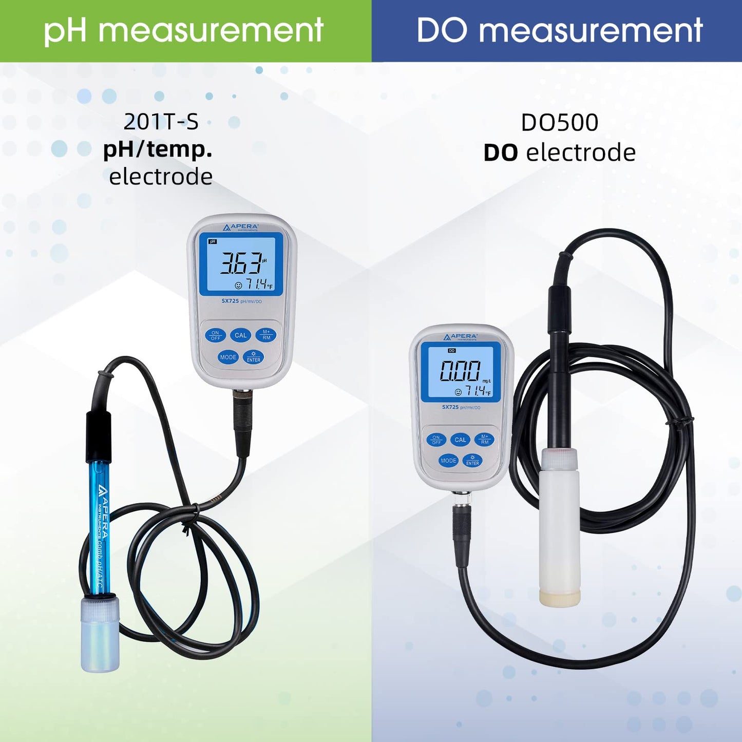 Apera Instruments SX725 pH/DO Multiparameter Portable Handheld Meter Kit
