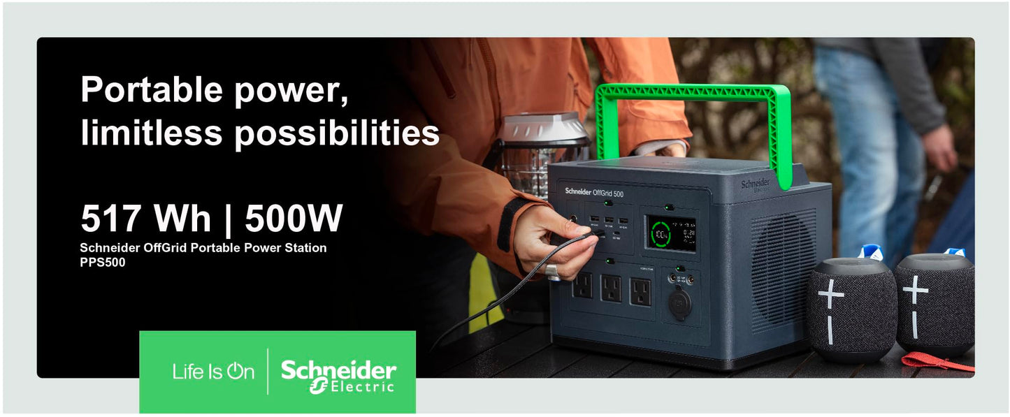 APC UPS and Solar Generator Power Bundle, 600VA UPS for the home/office; and 500W Portable Power Station for off-grid living (BE600M1, PPS500)