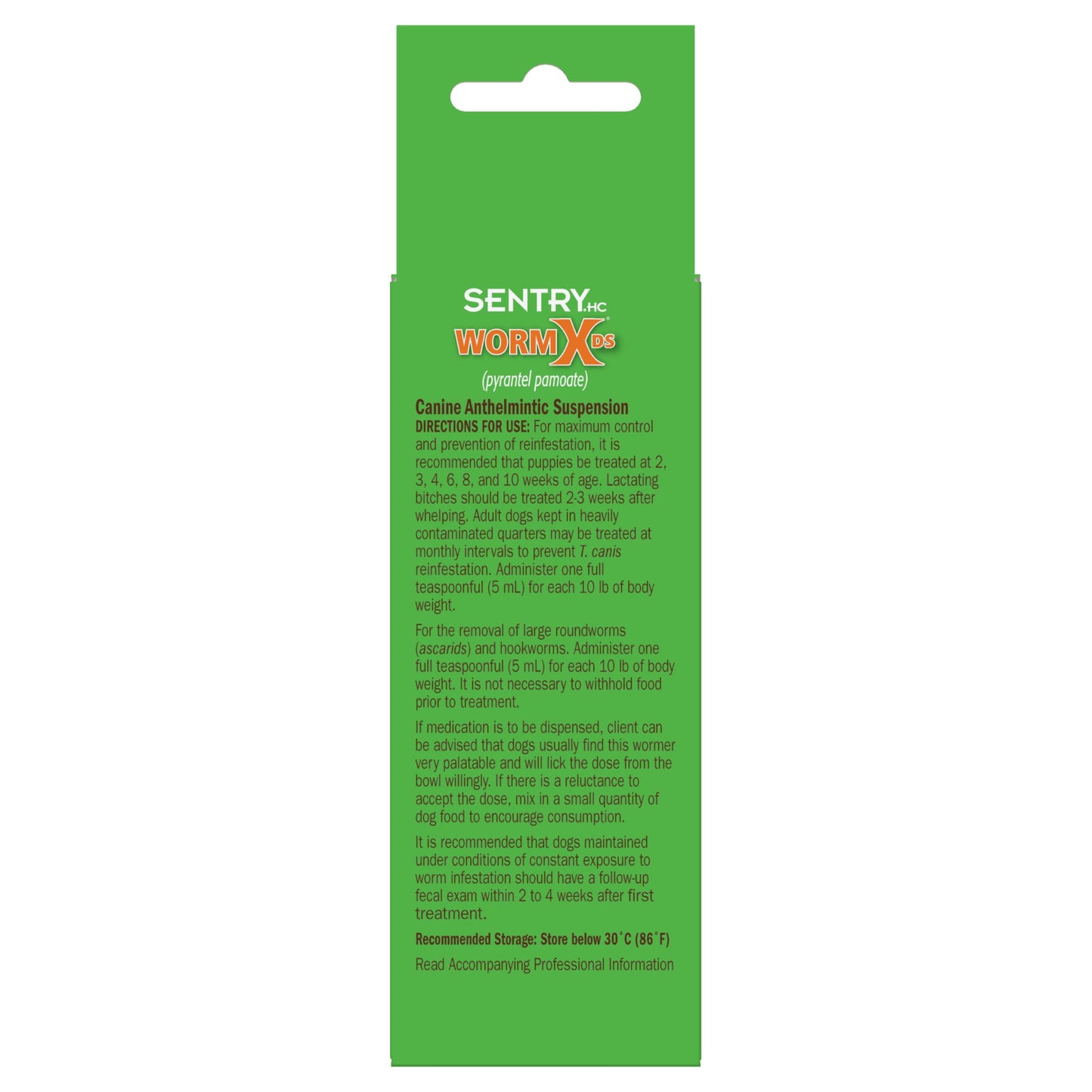 Sentry Pet Care HC WormX DS (pyrantel pamoate) Canine Anthelmintic Suspension De-wormer for Dogs, 2 oz