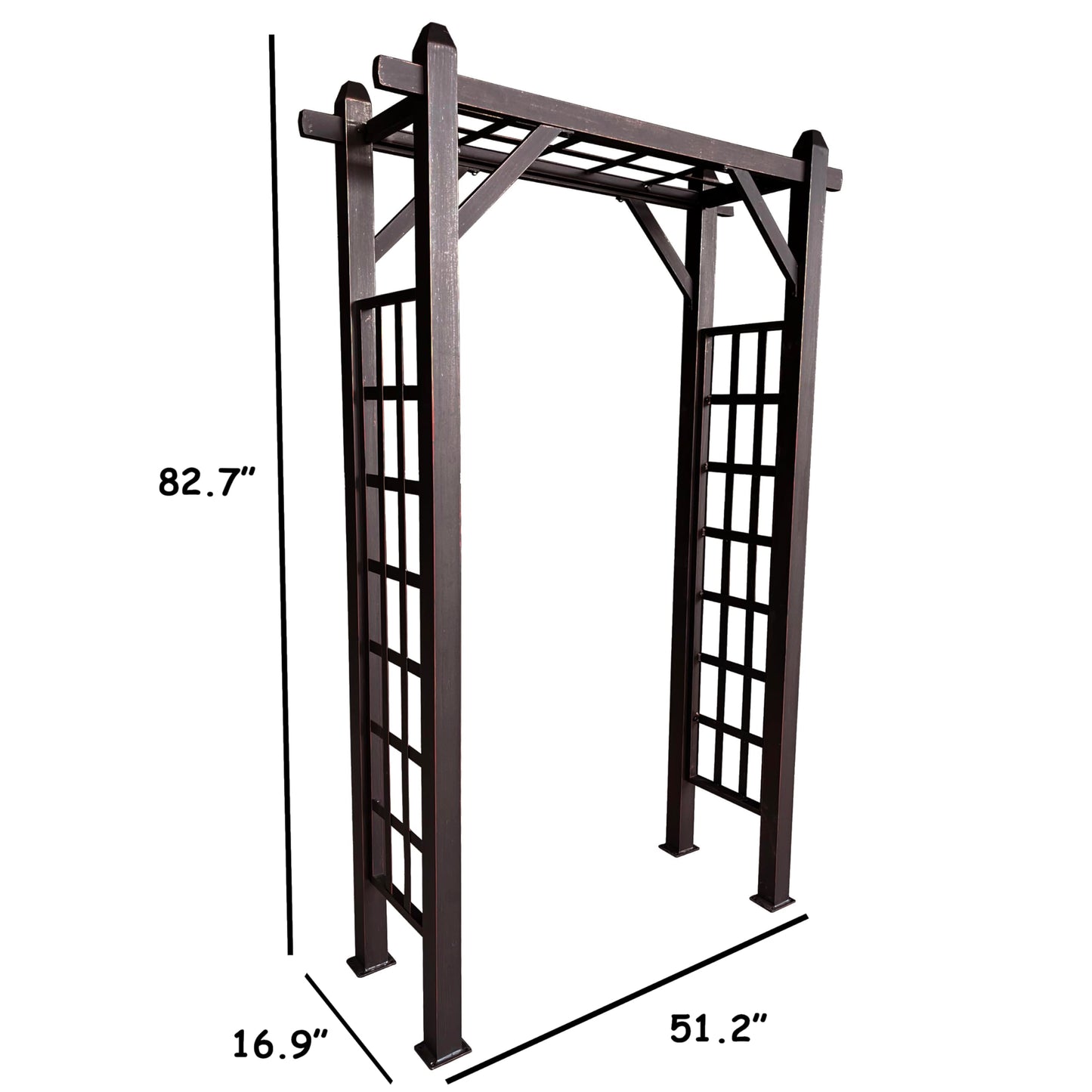 Bronze Modern Aluminum Garden Arbor Arch