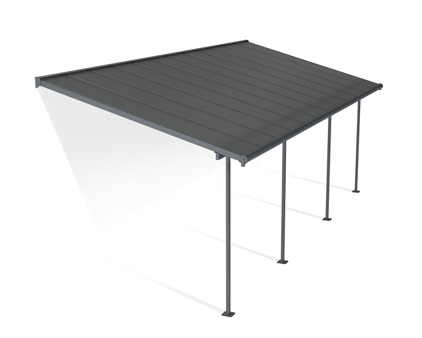 Palram - Canopia Sierra Patio Cover 10' x 24' Gray/Gray Outdoor Canopy Awning for Patio, Waterproof Canopy, Patio Awning, Outside Canopy for Backyard, Outdoor Gazebo with 100% UV Protection