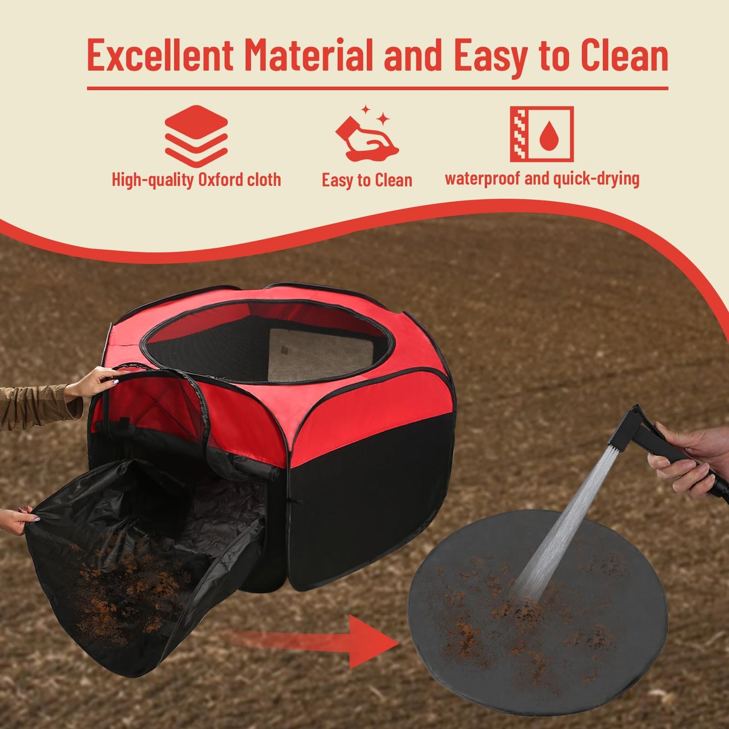 Brooder Box for Chick Starter Kit - 2025 Upgrade Dual Door Chicken Brooder Pen/Playpen/Tent with 10*10 in Brooder Heating Plate,Nesting Pad,Chicks Feeder＆Waterer,Chick Perch Up to 15 Chicks,Duck,Quail