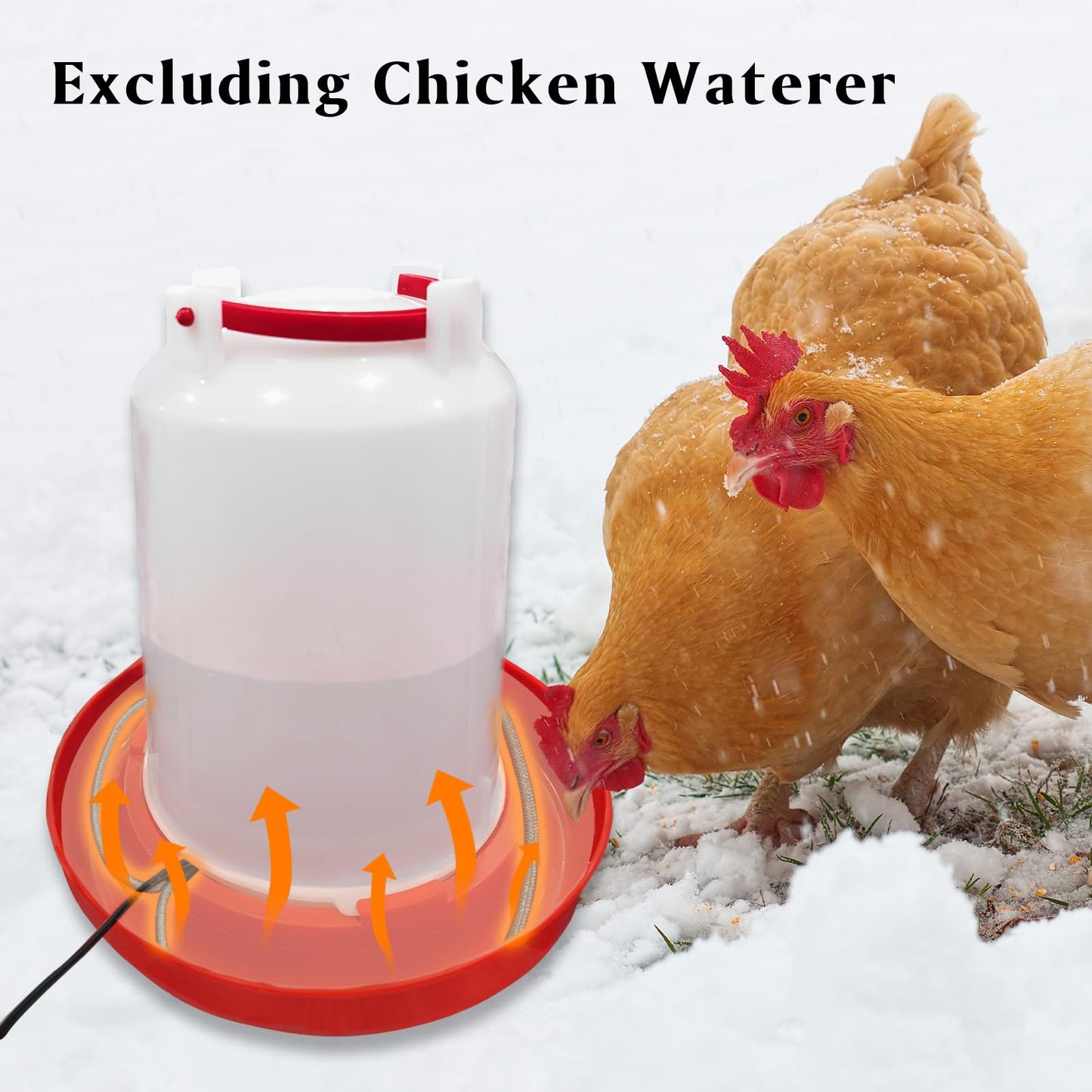 Heated Chicken Waterer Cord – Freeze-Proof Poultry Water Heater for Winter, Prevents Water Freezing in Drinkers for Chickens, Ducks, Rabbits & Small Animals - 1 Pack (Excluding Chicken Waterer)
