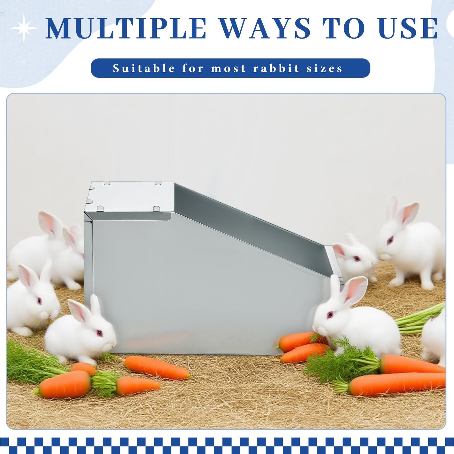Maxcheck 2 Pcs Galvanized Metal Rabbit Nesting Box Bunny Small Animal Nest with Removable Acrylic Floor Durable Easy to Clean for Indoor Outdoor Use Homesteaders Rabbitry Supplies