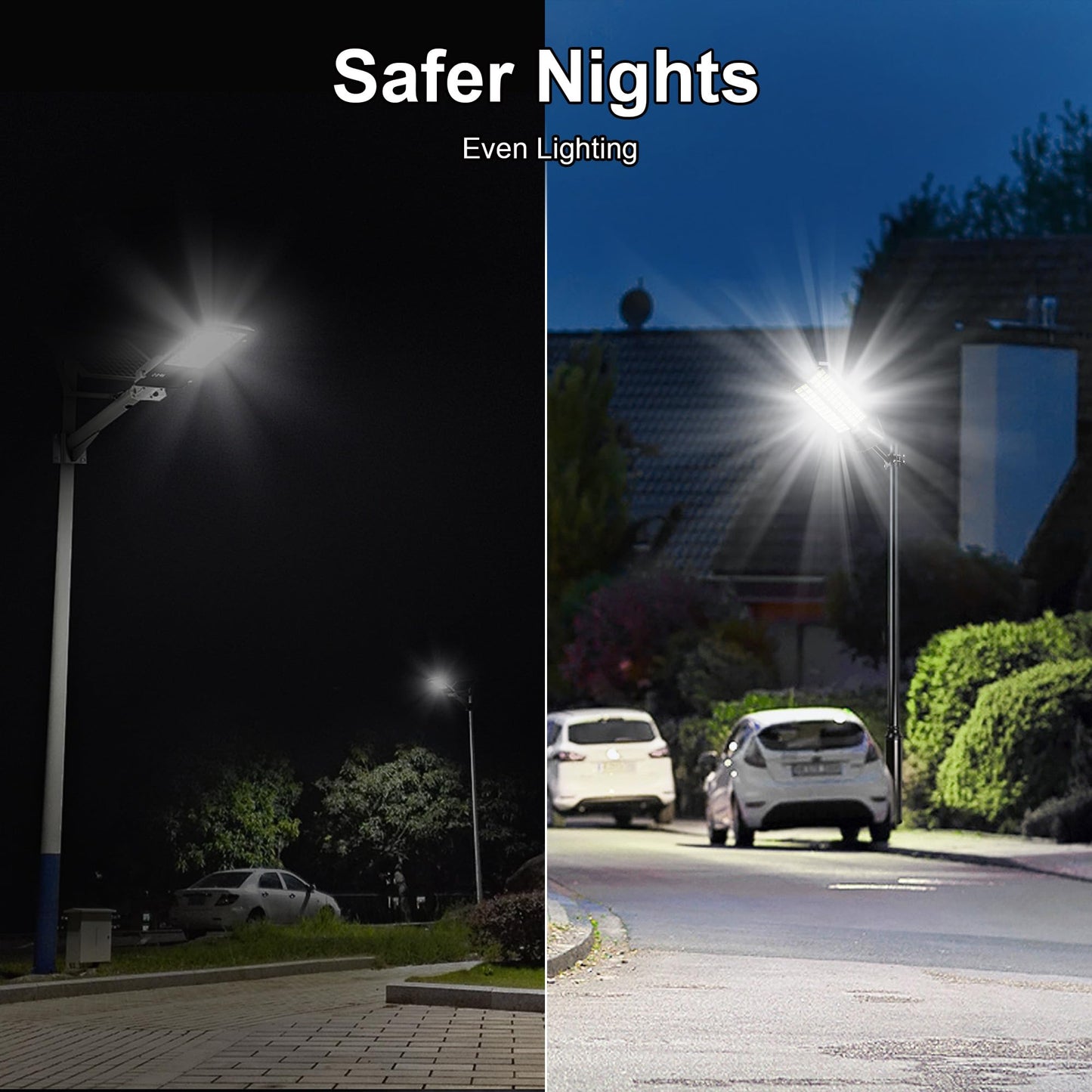 loyoele Utral-Large Solar Street Light, Flood Lights Outdoor,Waterproof Motion Sensor LED Lights,Dusk to Dawn with Remote, Solar-Powered Parking Lot Light,Commercial Area Lighting