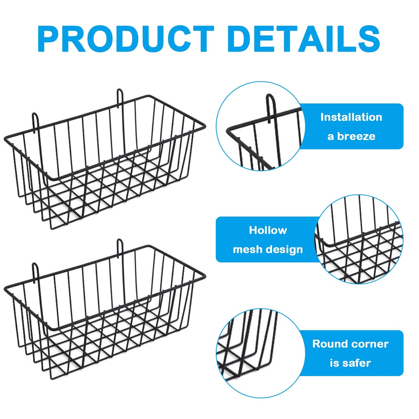 Voittozege 4 Pcs Rabbit Hay Feeder, Heavy Duty Metal Rabbit Hay Rack with Hooks Small Animal Cage Accessories Bunny Hay Feeder Holder Pet Grass Rack for Guinea Pig Chinchillas