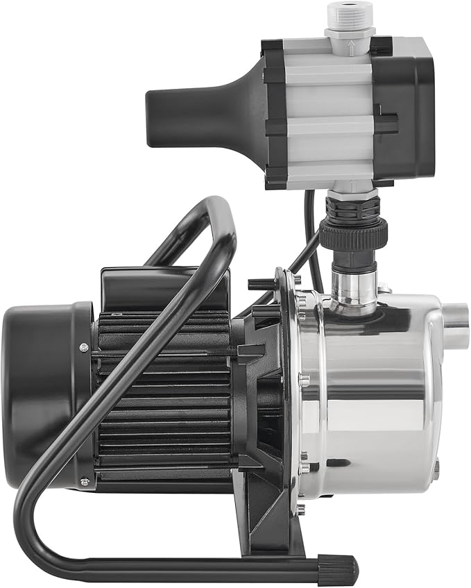 VEVOR 1HP Shallow Well Pump Portable, 1380 GPH Garden Jet Pump with Automatic Controller, 145 ft Head Stainless Steel Sprinkler Booster Pumps, for Garden Lawn Irrigation System, Water Transfer