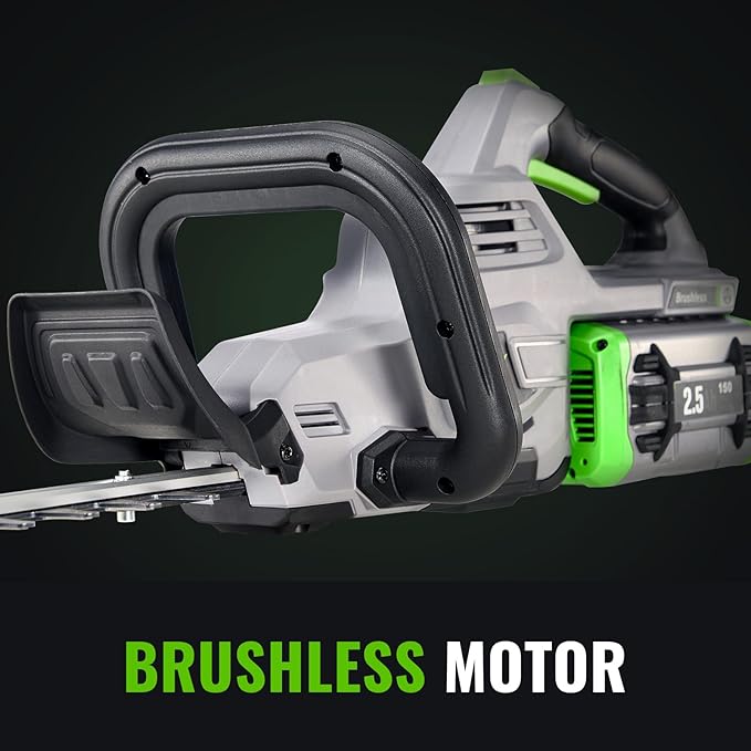 26-Inch Hedge Trimmers Cordless with Battery 60V Electric Bush Trimmer 2.5Ah Battery Power Heavy Duty Hedge Trimmer Brushless|Dual Action Steel Blades|1" Cutting Capacity for Shaping Hedges Shrubs