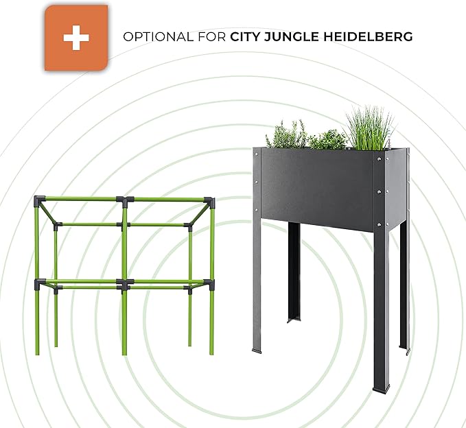 Bio Green Trellis for Raised Garden Bed with Watering System Heidelberg | 2.3 x 2 x 1ft | Ideal Growth for Climbing Plants | Ideal for Balcony/Garden