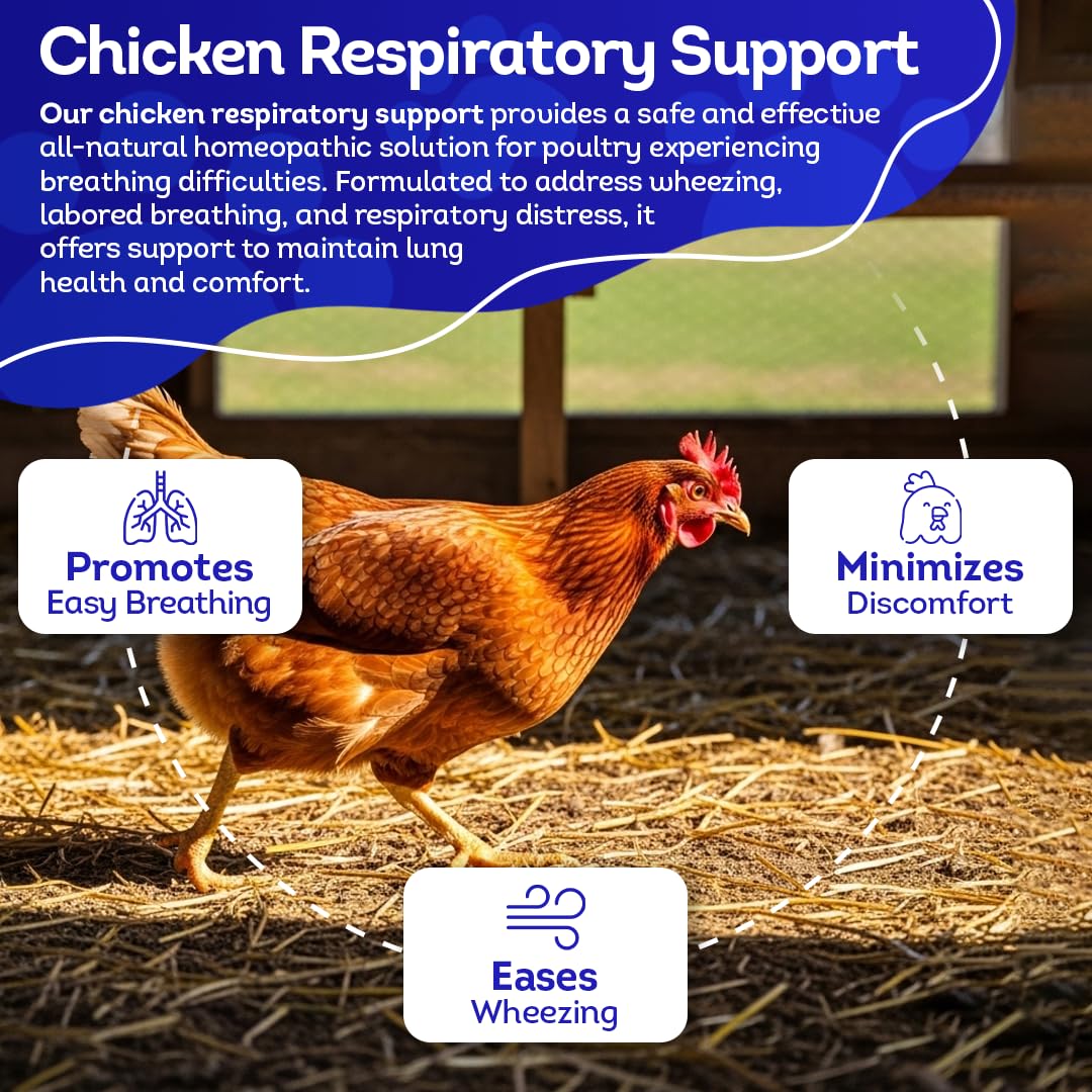 HA4E - Chicken Respiratory Support Supplement - Effective Breathing Aid for Chickens - Highly Effective Homeopathic Formula - 300 Tablets