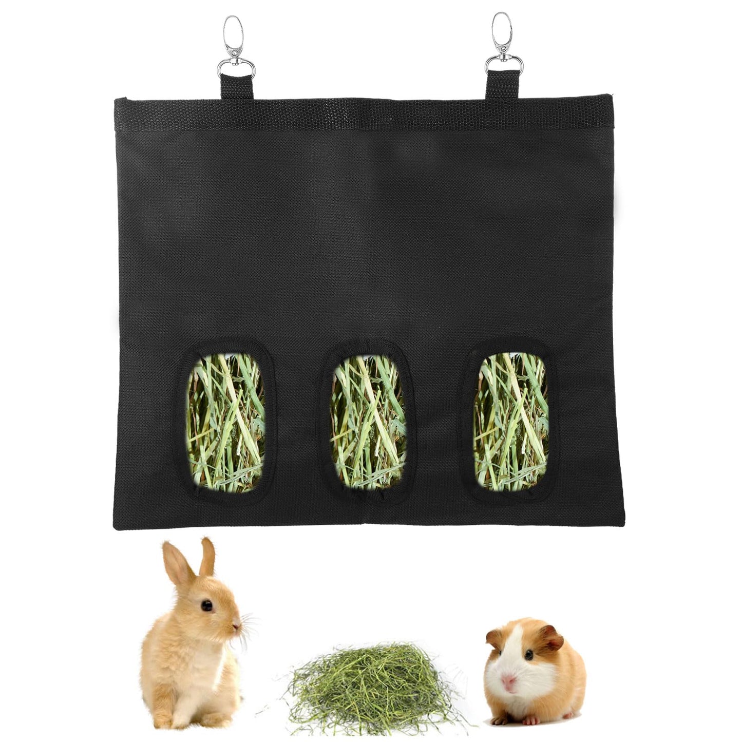 Rabbit Hay Feeder, Hay Feeder Rabbit, Guinea Pig Hay Feeder, Hay Bags, Bunny Hay Feeder, Hay Bag for Guinea Pigs, Timothy Hay for Guinea Pig，Bunny Hay Bag for Small Animal Chinchilla Rabbit Cage
