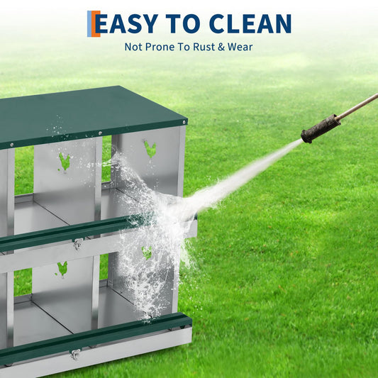 GarveeTech 6 Compartments Chicken Nesting Boxes for Laying Eggs, Egg Laying Boxes for Chickens, Poultry Nesting Boxes to Protect & Collect Eggs