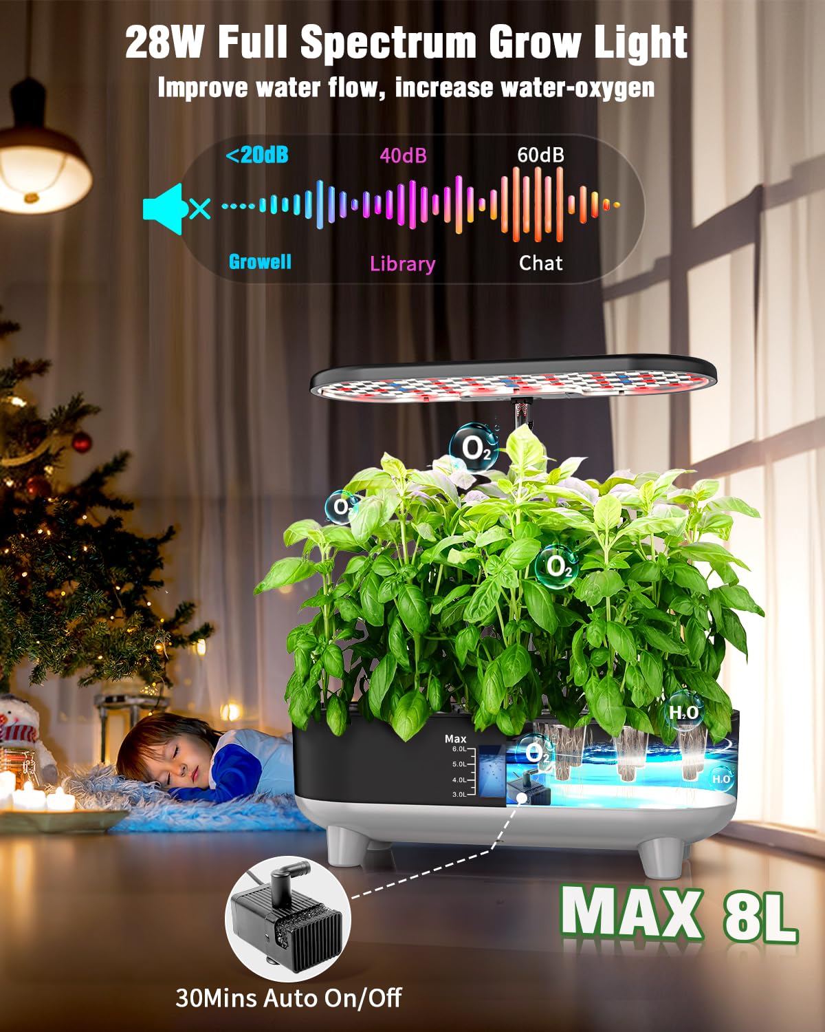 Growell 17 Pods & 16 Pods Hydroponics Growing System Kit