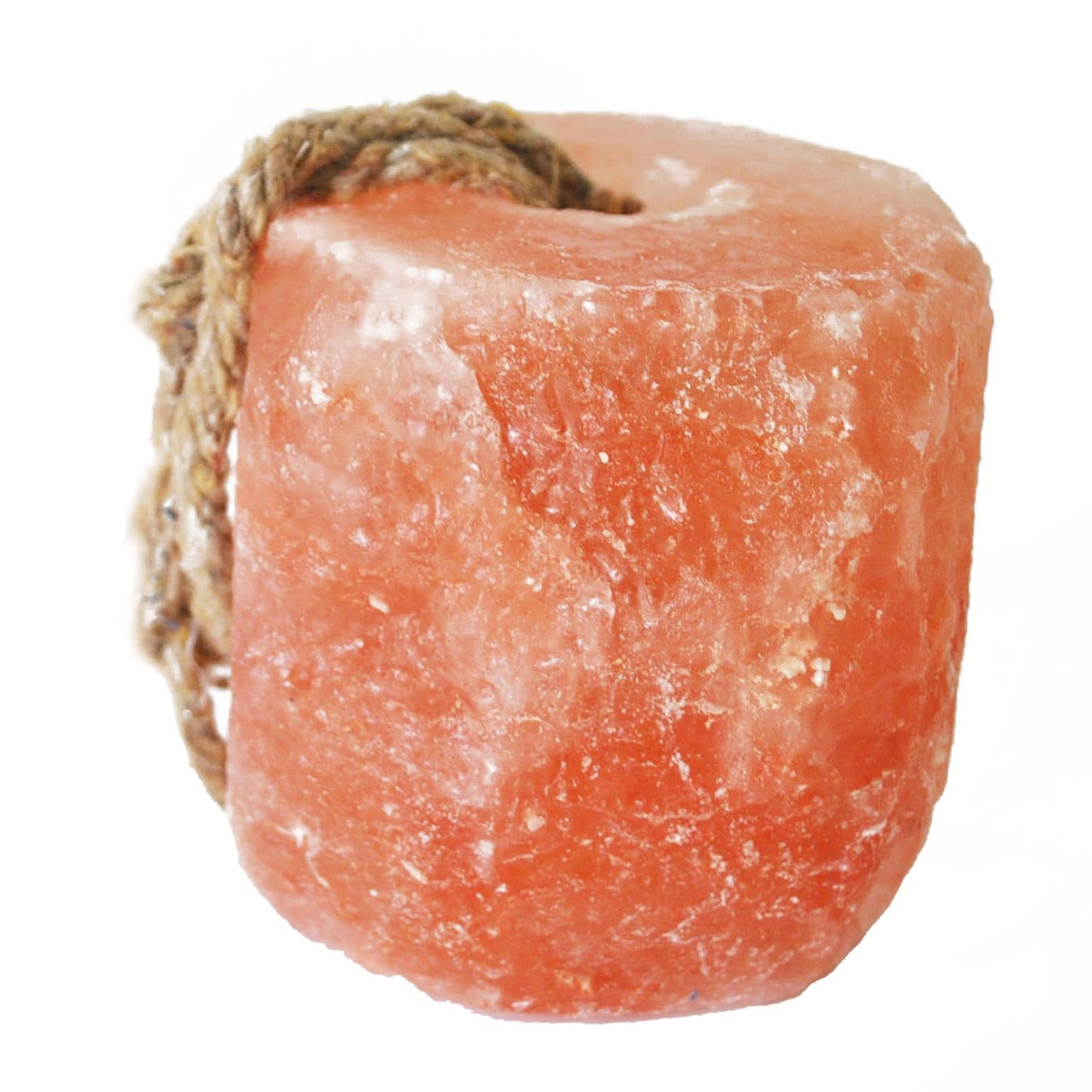 kathson Himalayan Salt Lick Salt Block on Rope for Horse Animals Mineral Salt Licks Natural Pink Licking Salt for Horses Deer Cattle Sheep and Other Livestock (1 Pcs,2.4-3.3 lbs)