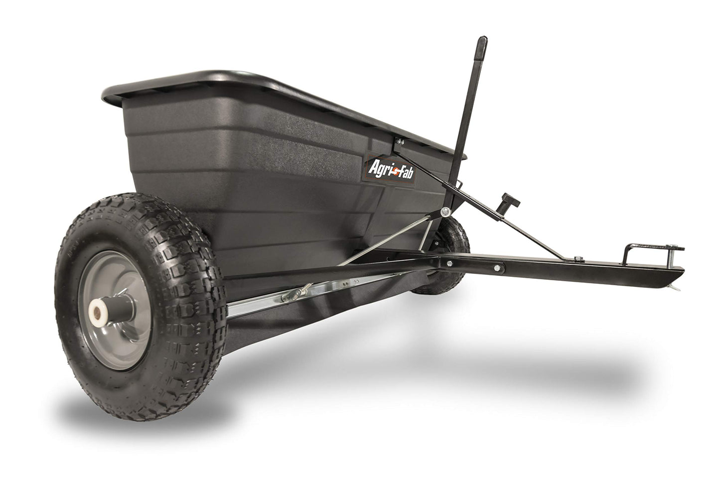 Agri-Fab Polypropylene 45-0288 175-Pound Max Tow Behind Drop Spreader, Black 42 Inch & 45-0492 Lawn Sweeper, 44-Inch Orange