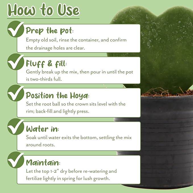 Hoya Plant Potting Soil Mix (8 Quarts), Custom Blend for Growing Hoya Tropical Houseplants