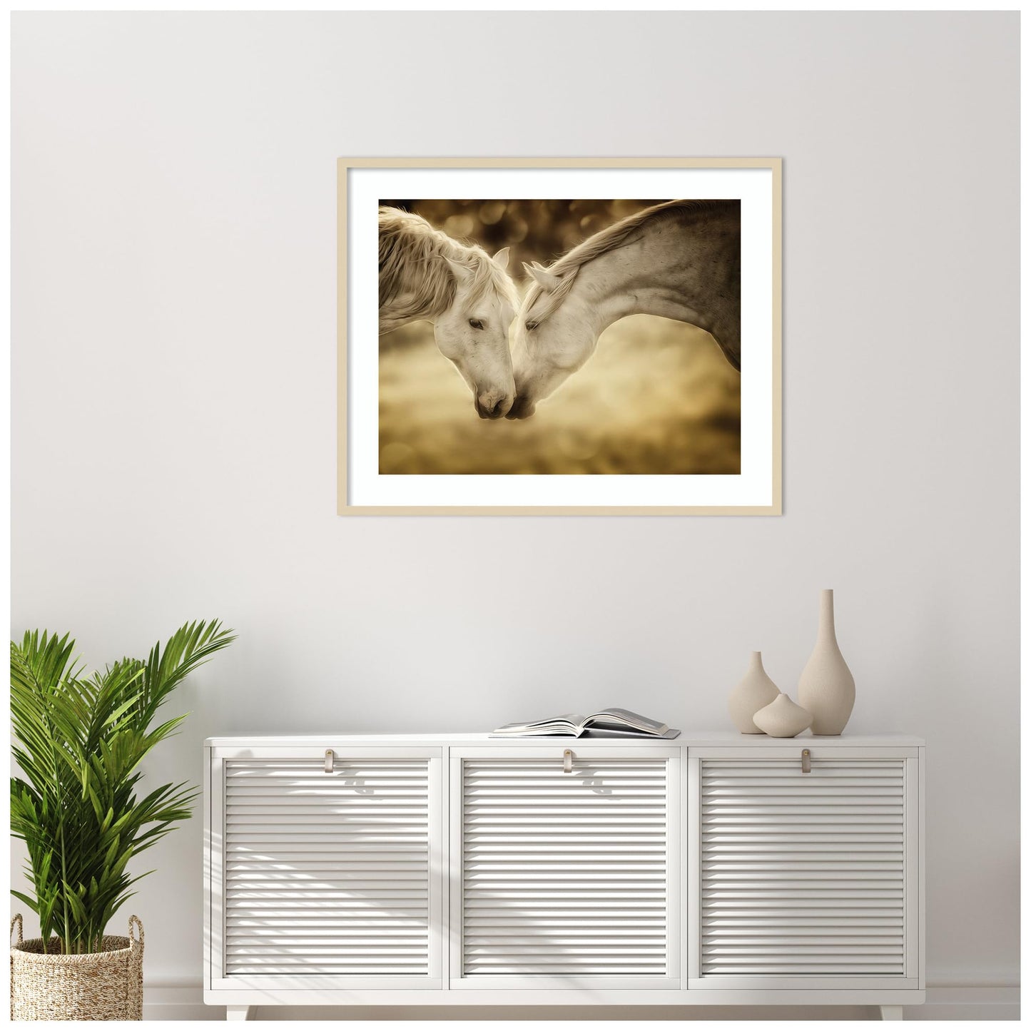 Amanti Art Framed Wall Art Print 33x41 Connections by PHBurchett, Animals Wall Art, Rustic Farmhouse Decor, X-Large Poster Painting Artwork for Living Room, Bedroom, Bathroom, Kitchen, Office