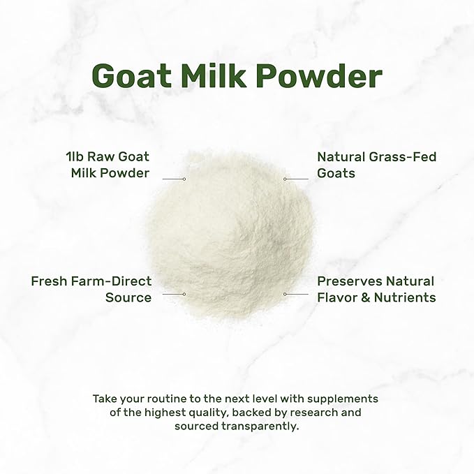 Goat Milk Powder, 1lb – Natural Grass Fed Source from Australia – Farm Direct – Easy to Digest – Powdered Goat Milk Formula for Drinks, Baking & Cooking – Non-GMO, Filler Free, Pet Friendly