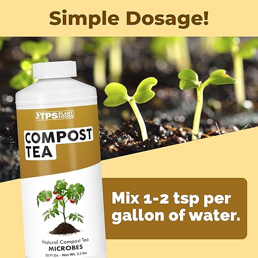 Compost Tea, Boosts Microbial Activity in Gardens for All Plants, 32 oz (1 Quart)