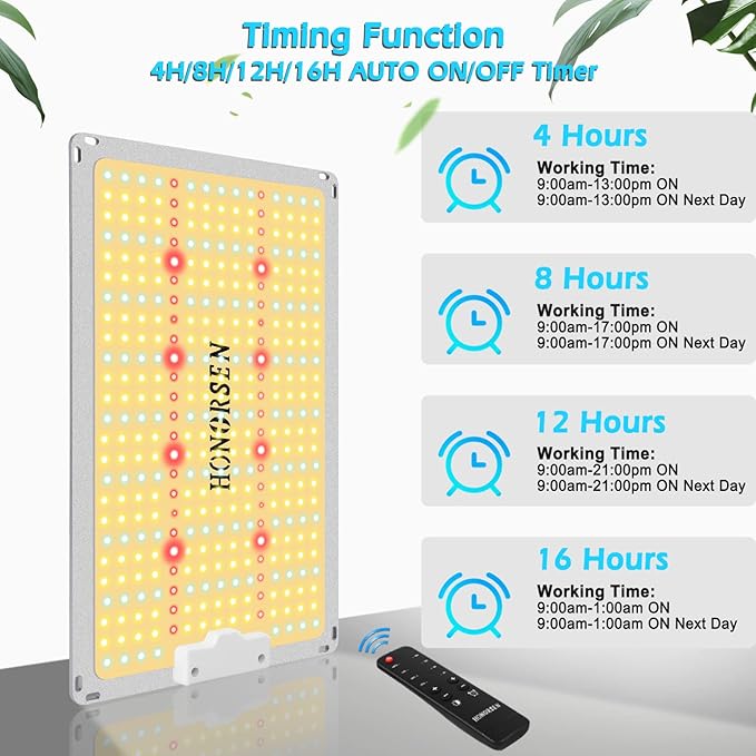 1000W LED Grow Light Full Spectrum 3x3ft Coverage Remote Control Dimmable Grow Lamps with Timer Plant Light for Hydroponic Indoor Plants Veg and Flower (368Pcs LEDs)