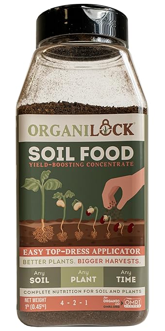 Soil Food - (1 Pound Shaker) | Regenerative Soil Amendment with Microbes, Microbe Food, Biochar & Organic Fertilizer | Yield-Boosting Concentrate |