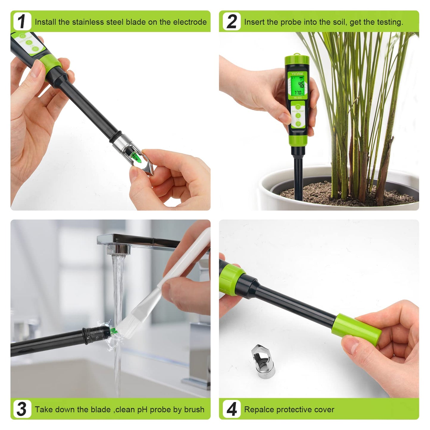 YINMIK Brix Refractometer and Soil pH Meter
