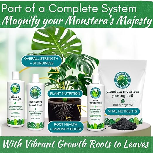 Monstera Plant Food - Premium Nutrient Rich Liquid Fertilizer (5-2-3 NPK) for Monstera Deliciosa & Other Tropical Plants | Supports Strong Roots & Large, Lush Leaves | Safe, Gentle, Easy-to-Use | 8 oz