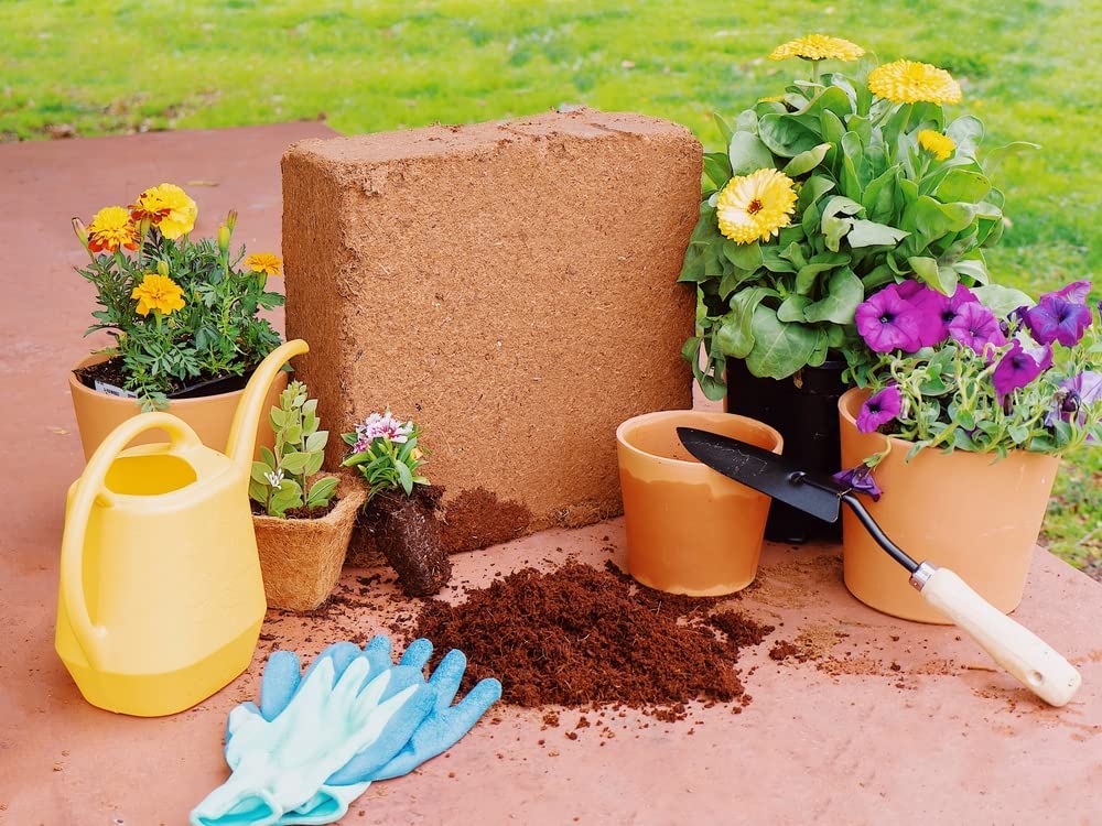 Coco Coir for Plants 4-Pack – 2.6 Cu. Ft. Compressed Coconut Coir Bricks, 10 lb. Organic, Low EC, pH Balanced Coco Peat for Indoor & Outdoor Gardening, Potting Soil, Indoor Plant Soil
