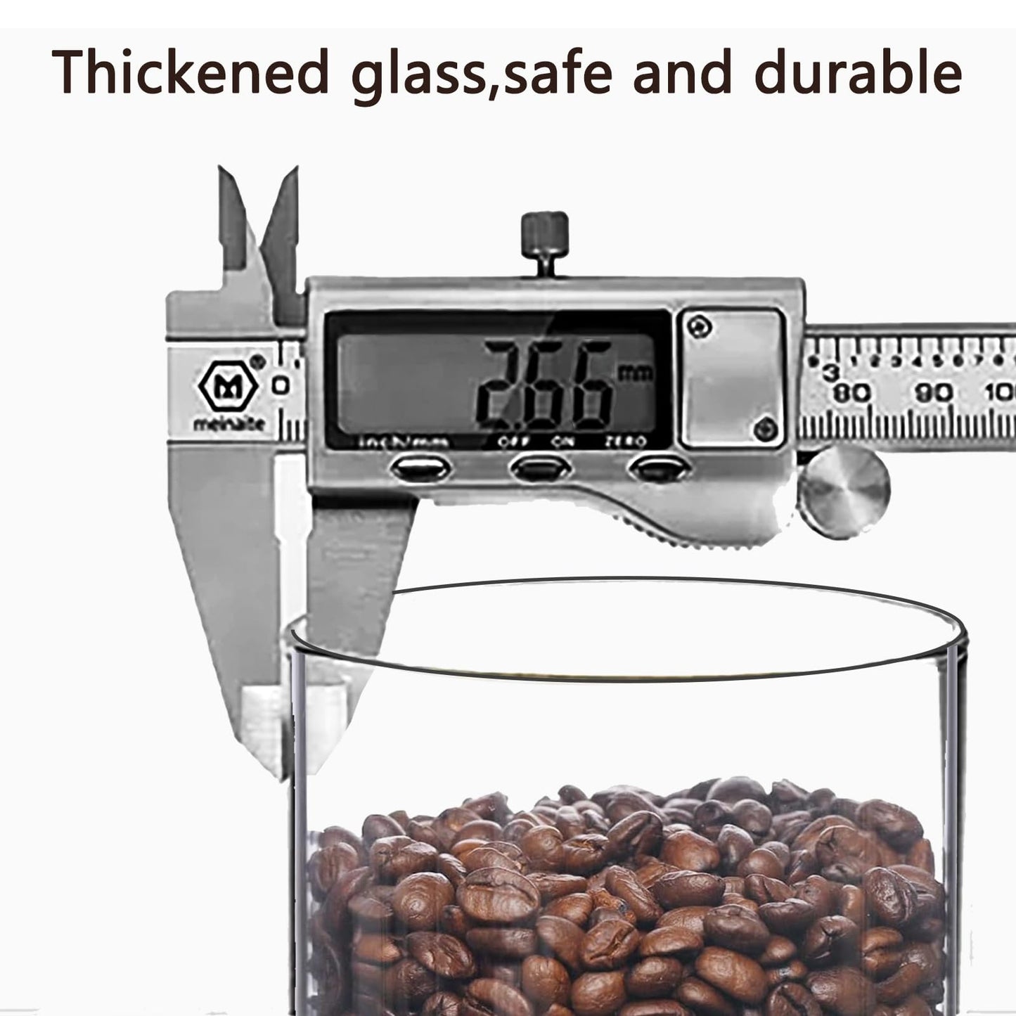 Pahdecor Glass Coffee Containers with Acrylic Shelf, 2pcs 44oz Food Storage Containers with Airtight Lids for Kitchen, Sugar, Nut, Tea