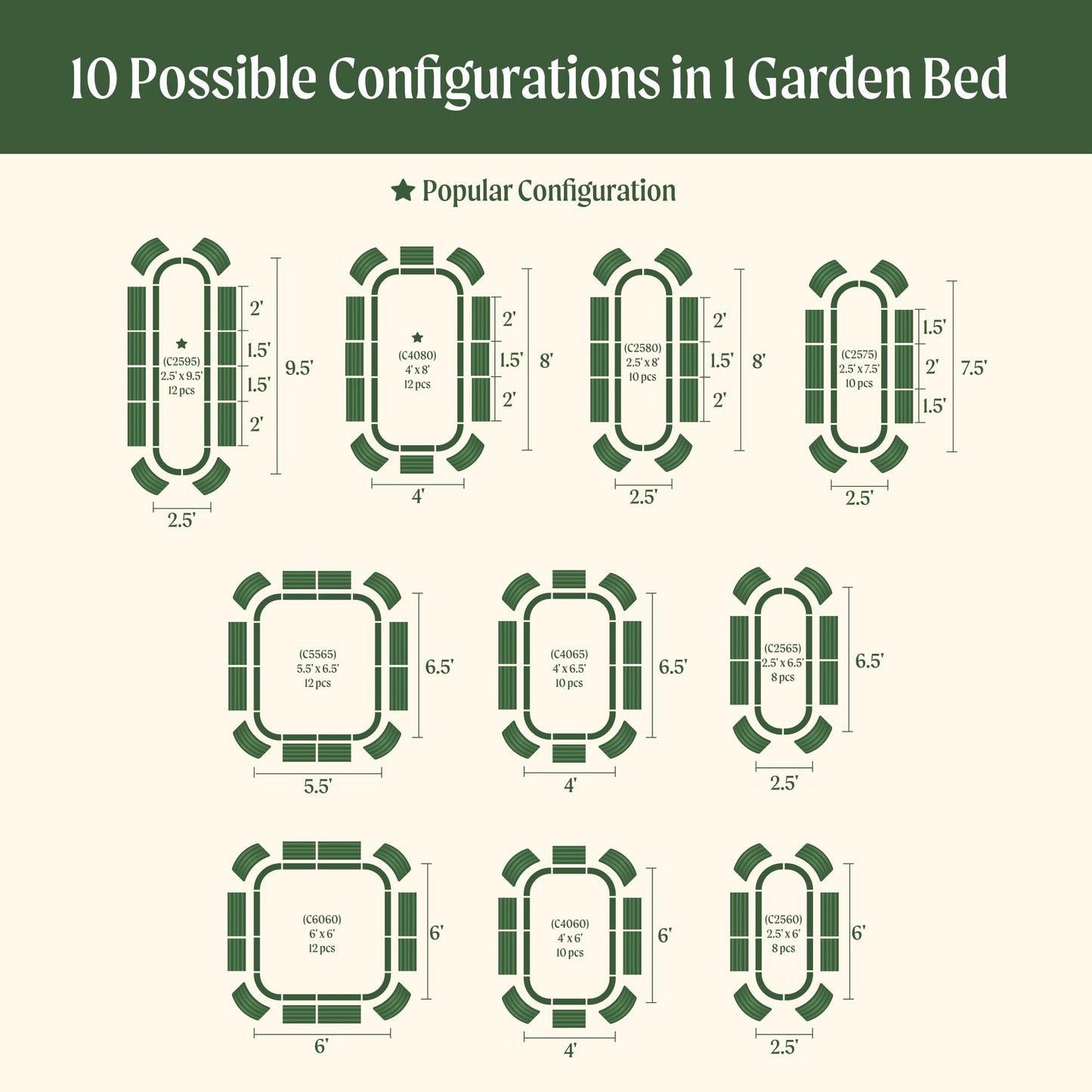 Vego garden 10N1 Raised Garden Bed Kits with Garden Irrigation Kit