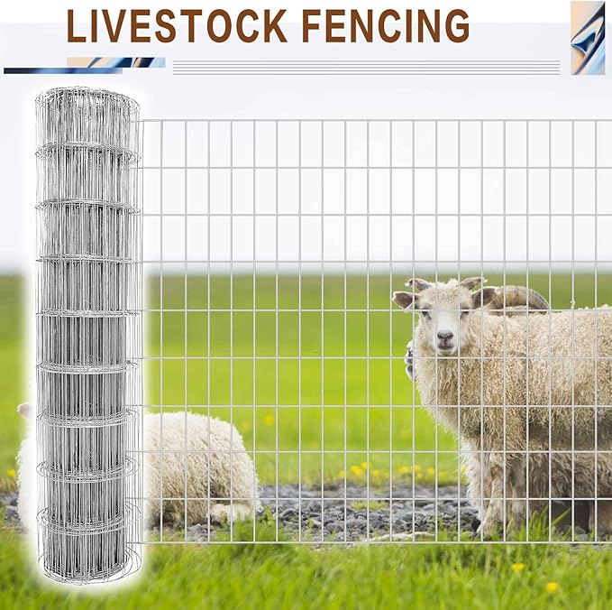 Tongmo 3 ft x 100 ft Galvanized Welded Wire Fence, 16GA Garden Chicken Wire Fence Roll, Mesh Size 2" x 4"Hardware Cloth, Ideal for Yard Protection and Poultry Netting