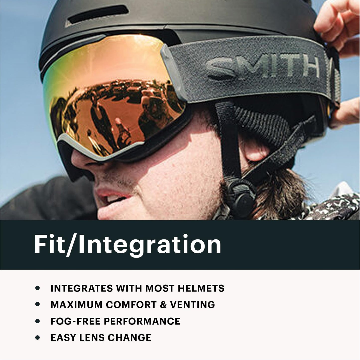 SMITH 4D MAG Goggles with ChromaPop Lens – Performance Snowsports Goggles with Easy Lens Change Technology for Skiing & Snowboarding – for Men & Women – Black + Sun Green Mirror