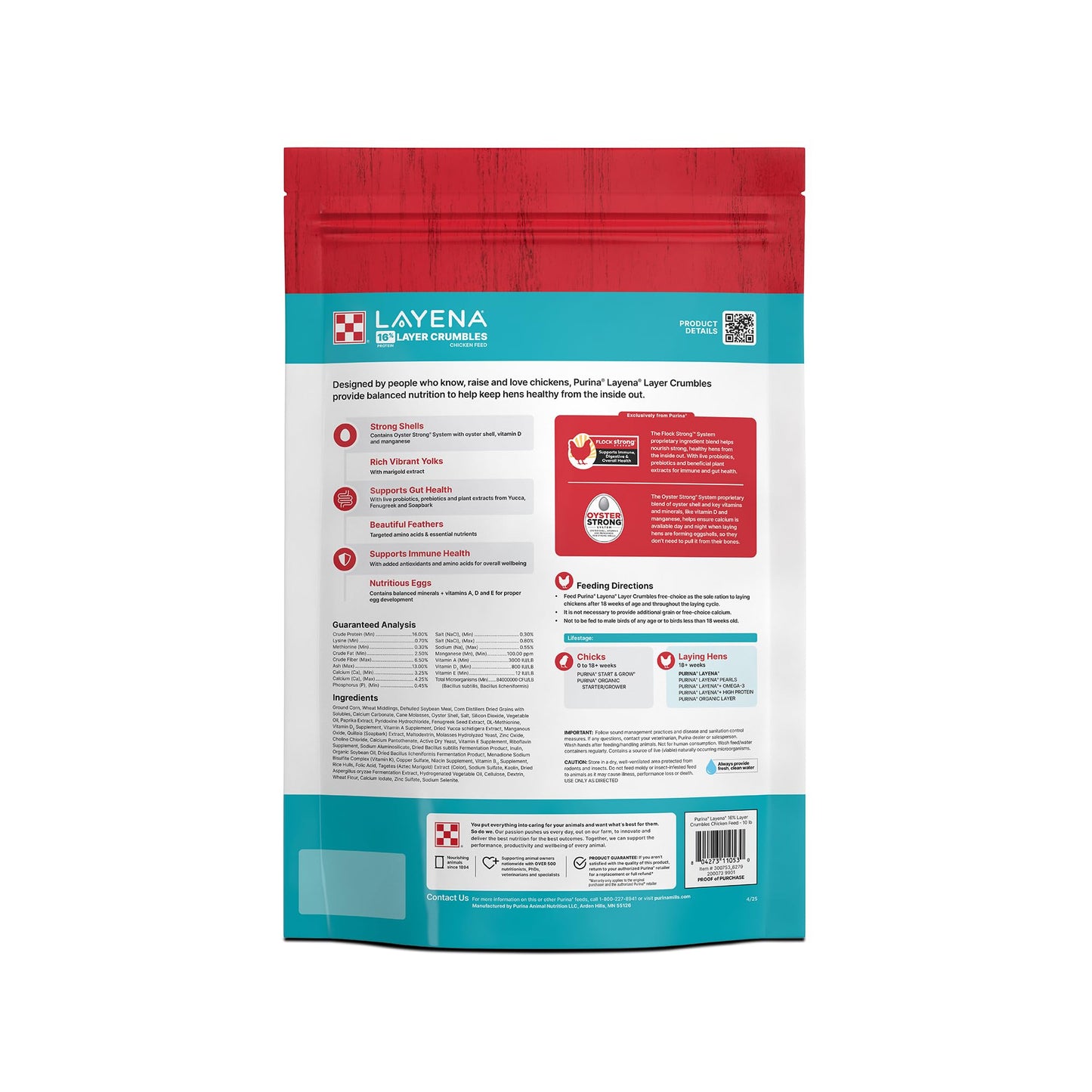 Purina® Layena® Crumbles Chicken Food, 10 Pound Bag
