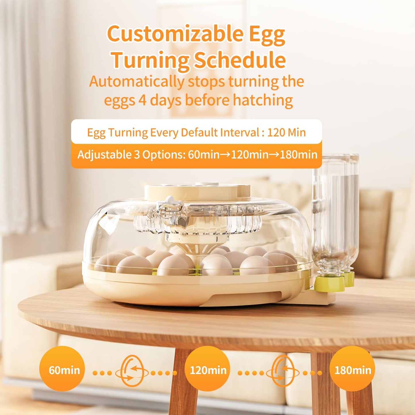 18 Egg Incubator with Automatic Egg Turning and Humidity Control, Upgrade Egg Incubators for Hatching Eggs Chicken Ducks Goose Quail Pigeon Turkey, Automatic Incubator for Home Classroom Lab Farm