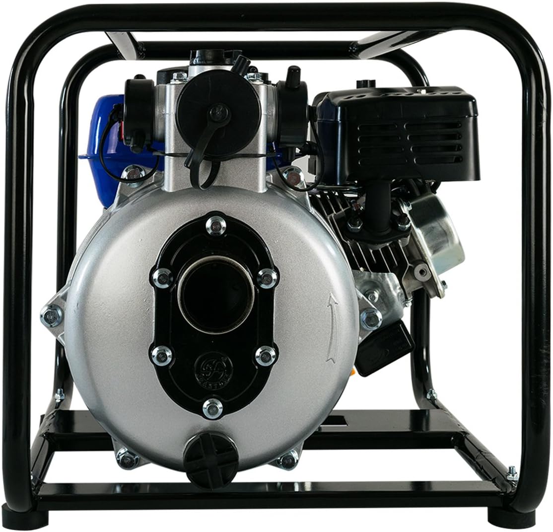 DuroMax XP702HP 208cc 7-HP 2-Inch 70-GPM Gas Powered High Pressure Water Pump, 50 State Approved, XP702HP, Blue
