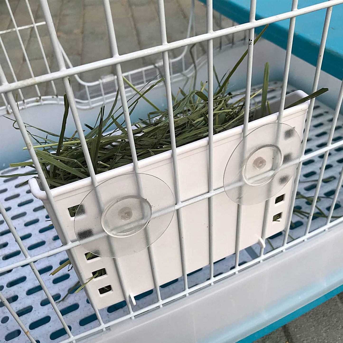 kathson Large Rabbit Hay Feeder Guinea Pig Hay Manger Holder Bunny Hay Feeder for Small Animal Chinchilla Ferret (12.5 X 4.5 X 5.3 inch)
