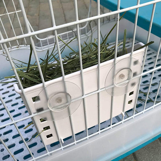 kathson Large Rabbit Hay Feeder Guinea Pig Hay Manger Holder Bunny Hay Feeder for Small Animal Chinchilla Ferret (12.5 X 4.5 X 5.3 inch)