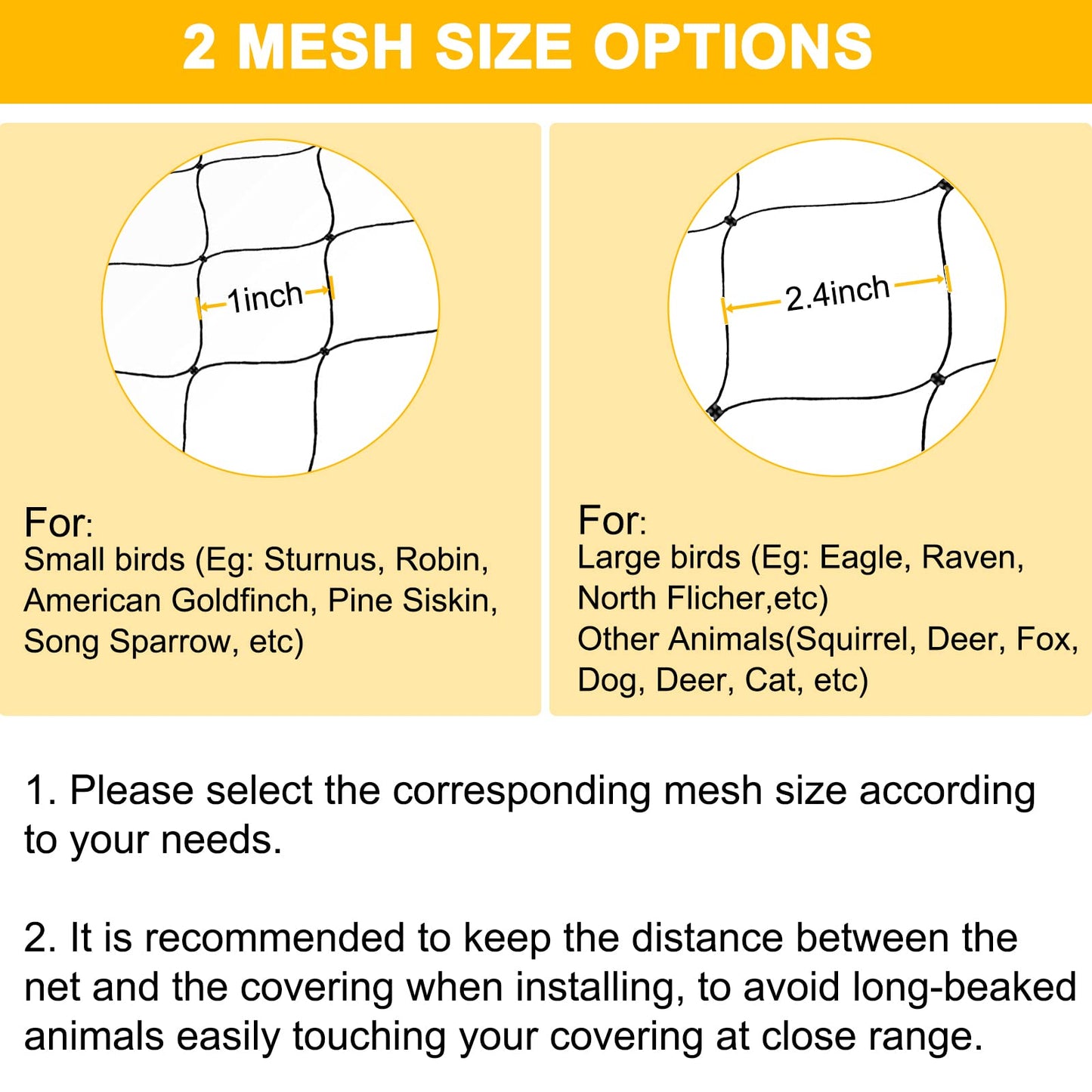 Bird Net 25'x50' with 1" Mesh Nylon Bird Netting for Garden, Poultry Netting Heavy Duty Aviary Netting Chicken Coop Netting, Garden Netting Deer Fence Netting for Fruit Tree, Pests Trellis Net