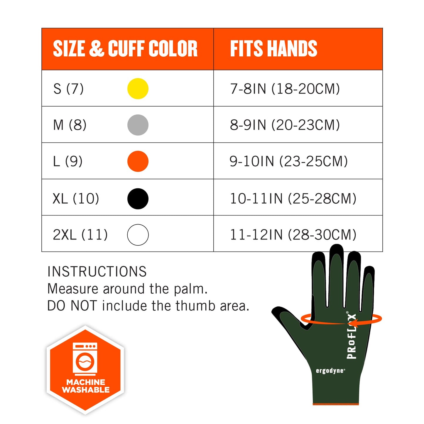 Ergodyne ProFlex 7070 Cut Resistant Work Gloves, ANSI A7, Contact Heat Resistant, Sandy Nitrile Coated Palms 13g Aramid