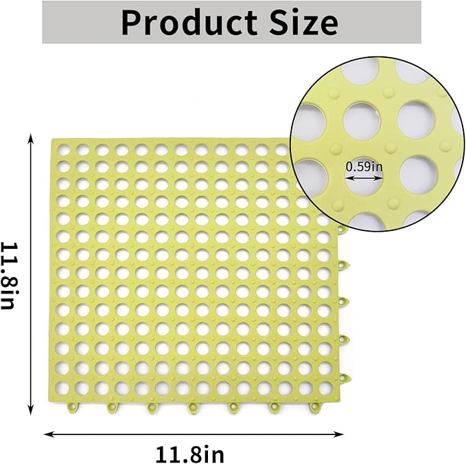 BNOSDM Rabbit Feet Pad 4 Pcs Rabbit Cage Mat Floor Plastic Bunny Resting Mat with Hole for Guinea Pig Chinchilla Ferret Small Animal (Green)