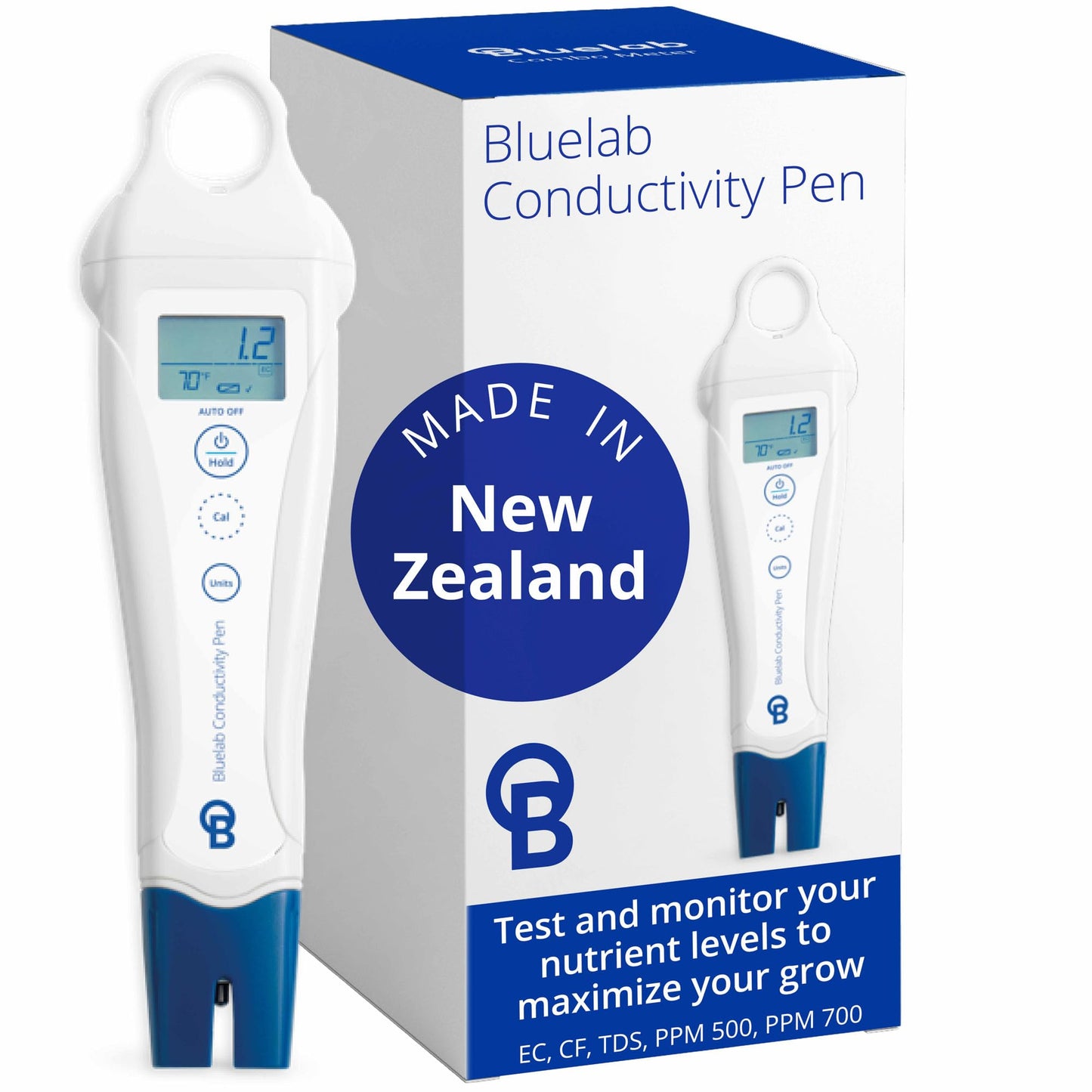 Bluelab PENCON Conductivity Pen and Digital TDS Meter, Water Tester for Temperature and Nutrient (CF, EC, PPM 500, PPM 700), TDS Testing Kit for Hydroponic System and Indoor Plant Grow