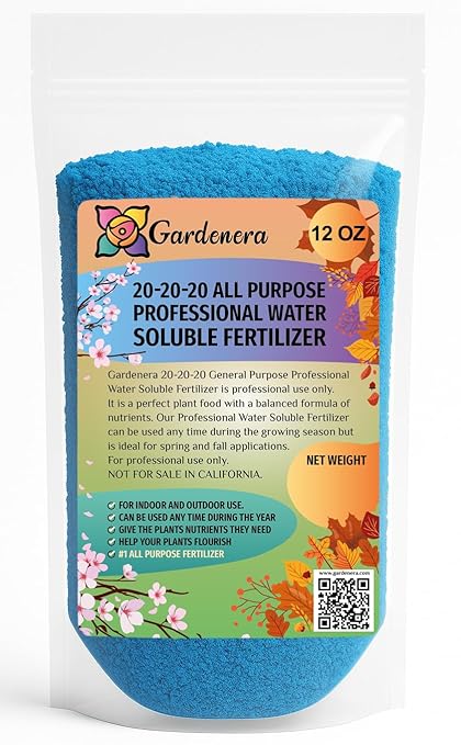 𝐁𝐄𝐒𝐓𝐒𝐄𝐋𝐋𝐄𝐑 20-20-20 Water-Soluble Fertilizer – Powder for Liquid Plant Food for Indoor & Outdoor Plants, Orchids, Vegetables, Lawns, Flowers – 20 20 20 Fertilizer [12 OZ]