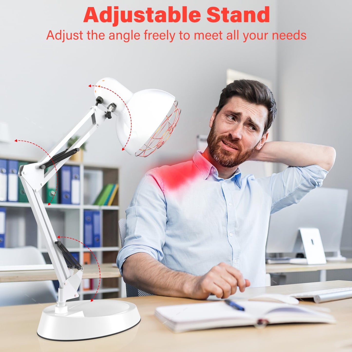 Near Infrared Lamp, Infrared Therapy Bulb Heat Lamp Red Light Therapy for Body Joint Pain and Muscle Aches Infrared Light Home Use Device