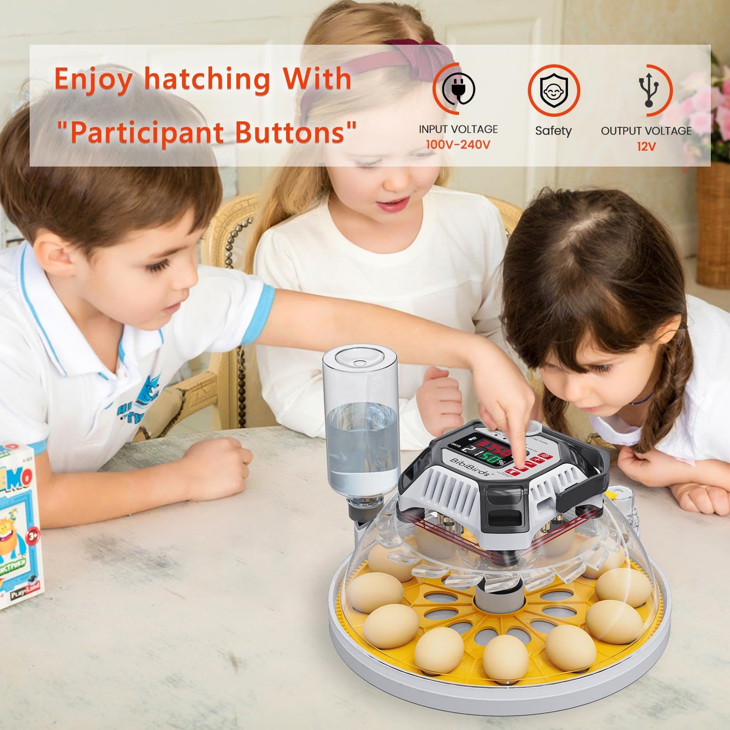 Incubators for Hatching Eggs with Automatic Humidity - MS12,Egg Incubator with Automatic Egg Turning and Digital Humidity Control to Hatch Chicken, Quail, Duck