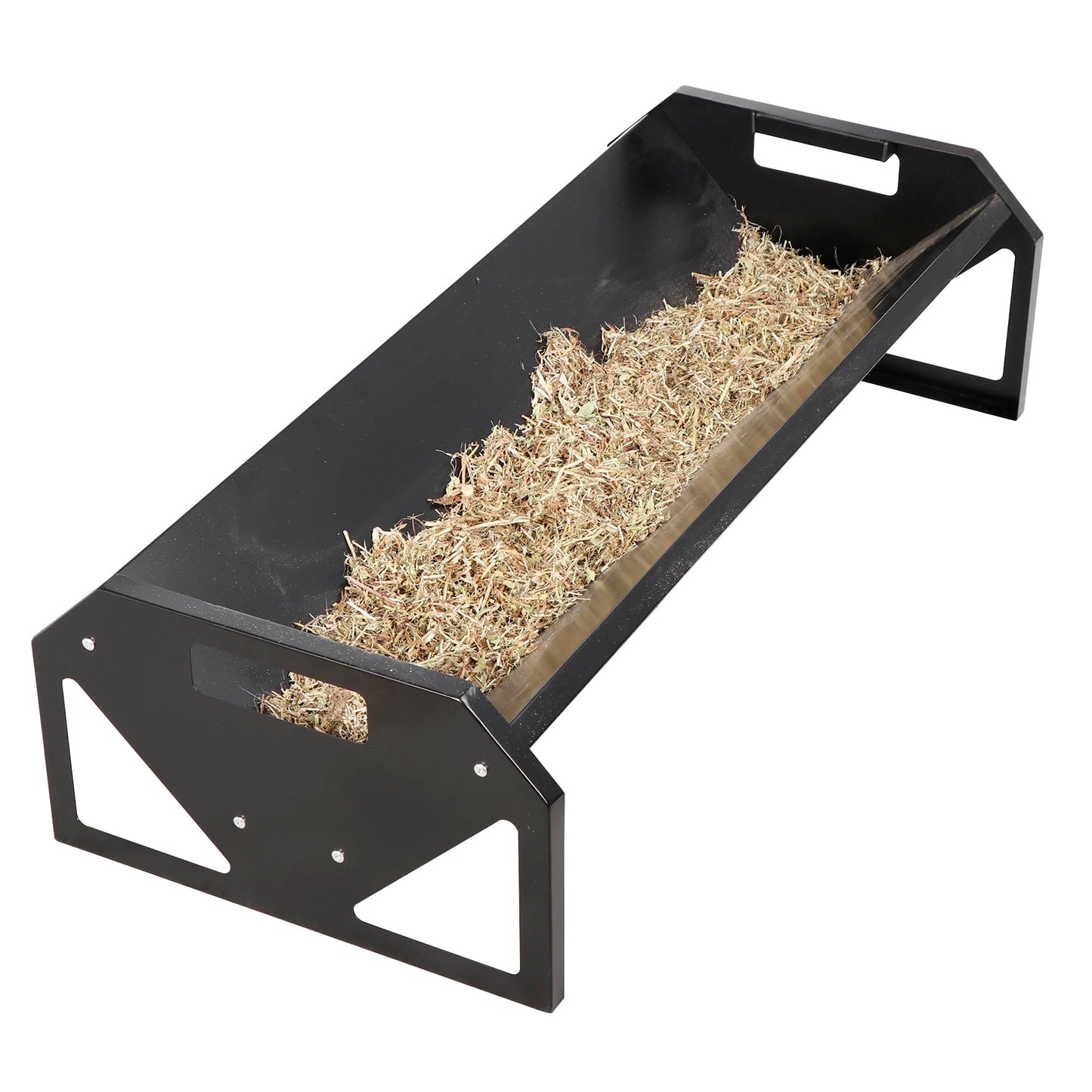 Oxphanor Pasture Feeder 44.2" Long, Heavy-Duty Large Capacity Livestock Feeder with Deeper Feeding Pan, Livestock Feeding Trough Easy to Clean, for Goats, Calves, Sheep, Horses