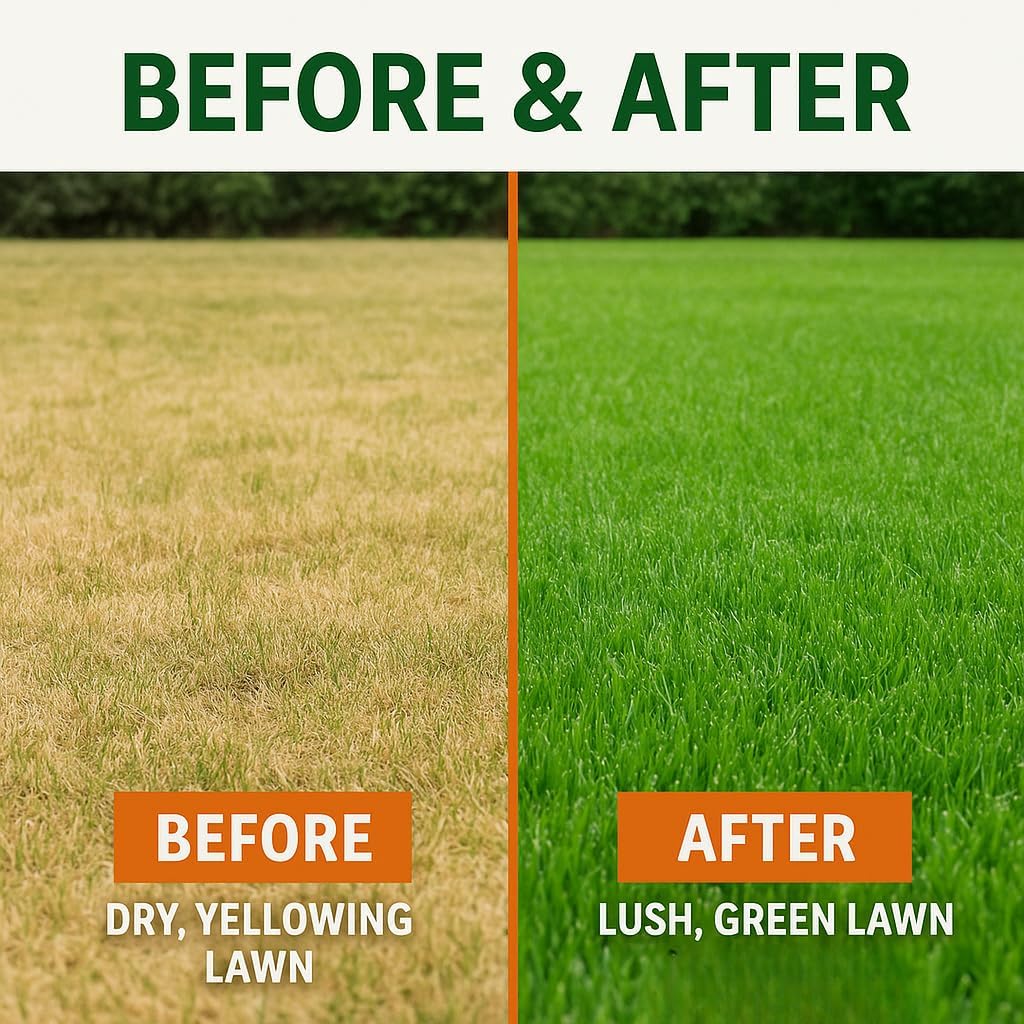 GS Plant Foods Green Envy Liquid Lawn Food Concentrate – Organic Turf Care for All Grass Types (5 Gallons)