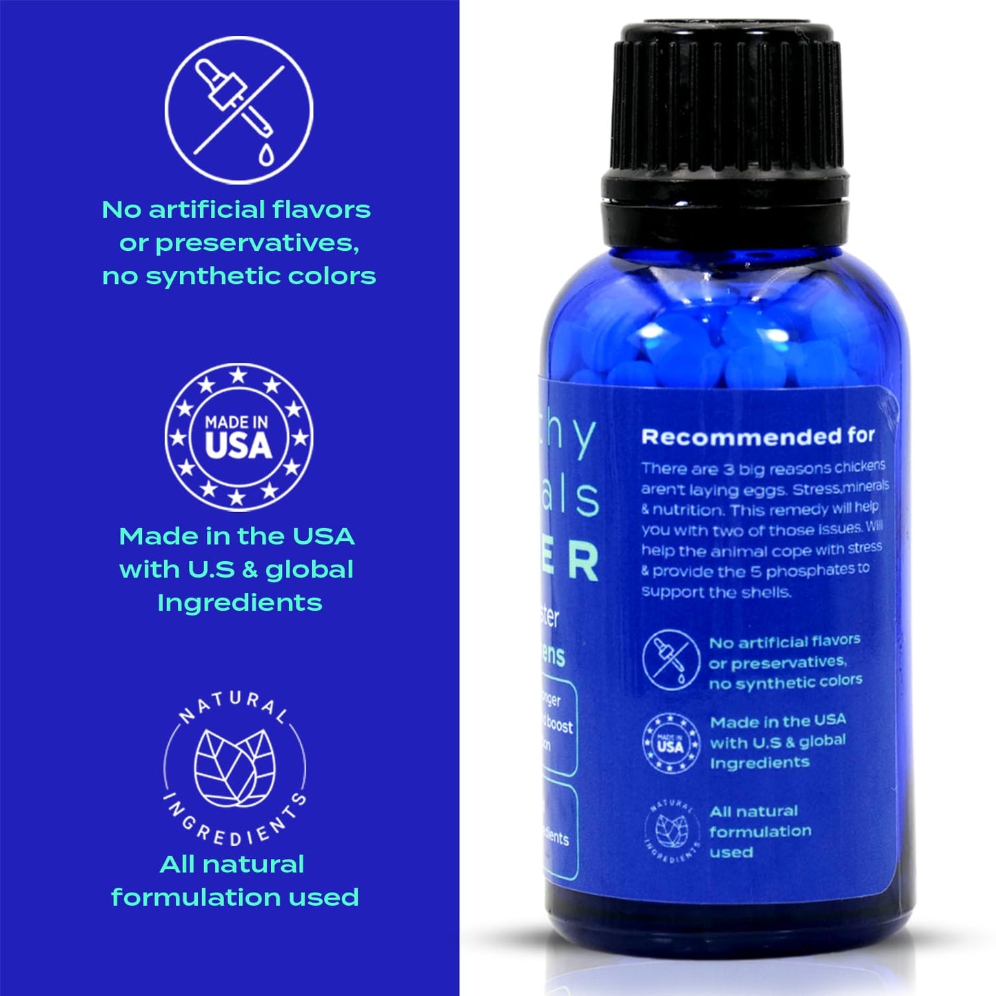 HealthyAnimals4Ever HA4E - Chicken Egg Booster Supplement - Supports Stronger Eggshells & Stress Relief - Highly Effective Homeopathic Formula - Natural Egg Strengthening Tablets - 300 Count